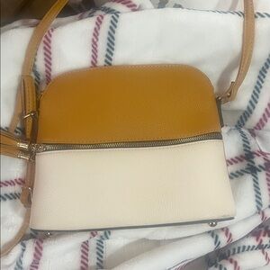 Beige & Yellow Crossbody great condition